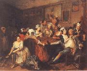 William Hogarth A Rake-s Progress,Tavern Scene oil painting reproduction